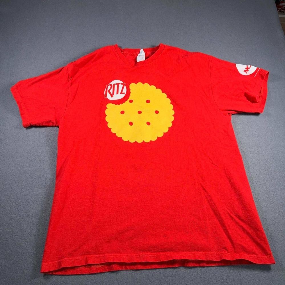 NCAA Ritz Cracker T-Shirt - X-Large Red College Football Good Condition! Mens XL